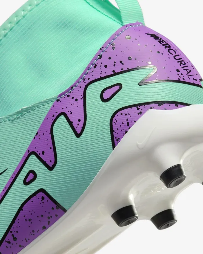 Kids Nike Football Jr Mercurial Superfly 9 Academy Hyper Turquoiseblackwhitefuchsia Dream