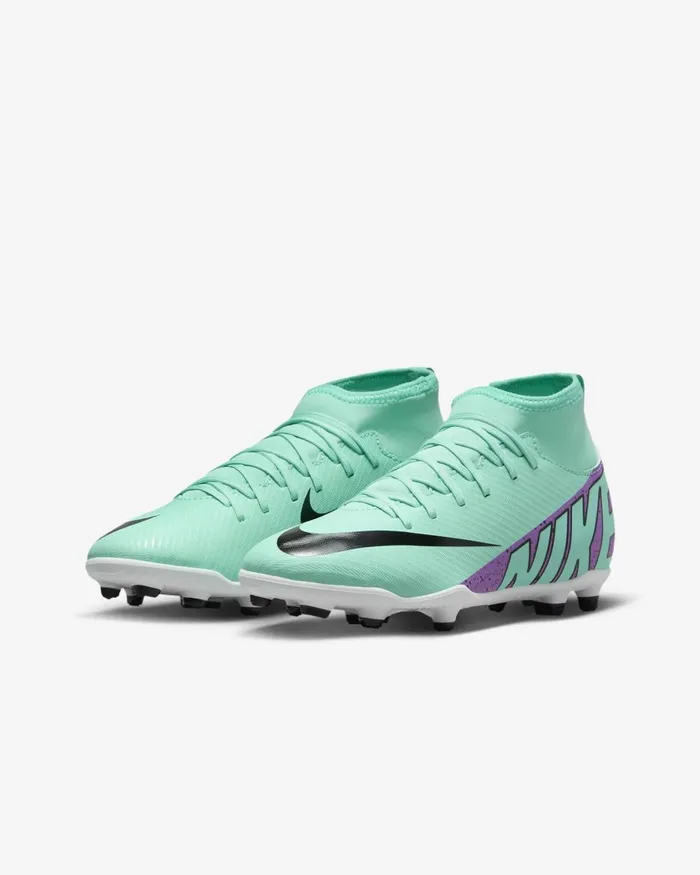 Kids Nike Football Jr Mercurial Superfly 9 Club Hyper Turquoiseblackwhitefuchsia Dream