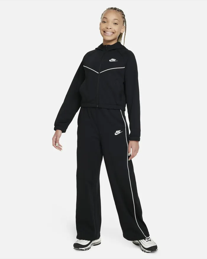 Kids Nike Jackets Sportswear Blackblackwhitewhite