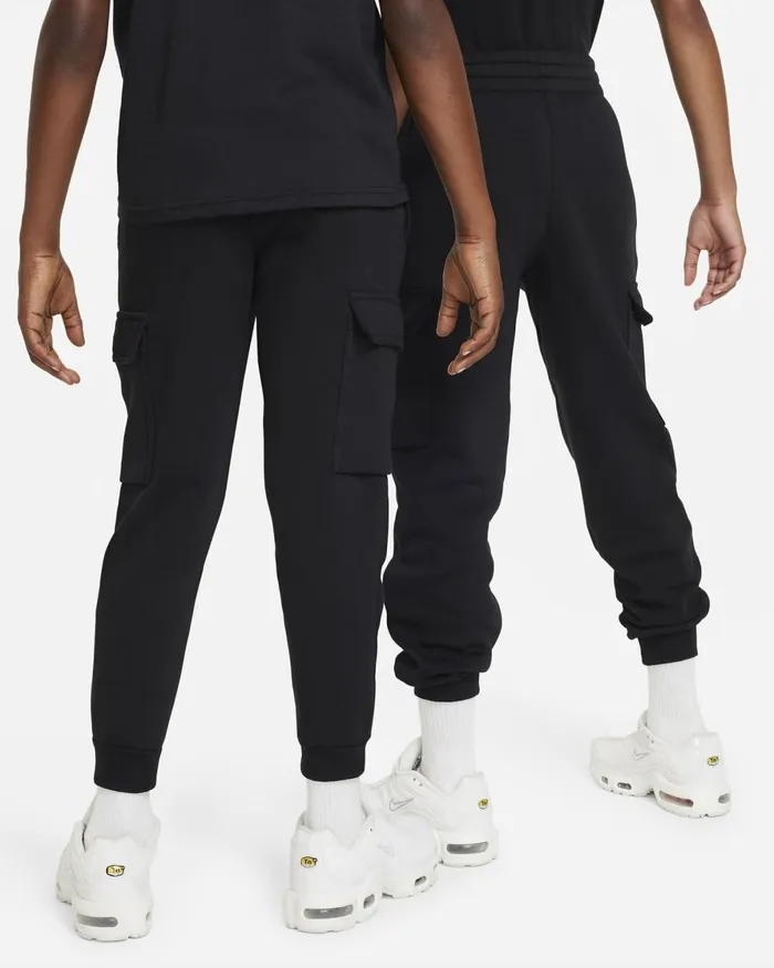 Kids Nike Trousers And Leggings Sportswear Club Fleece Blackblackwhite