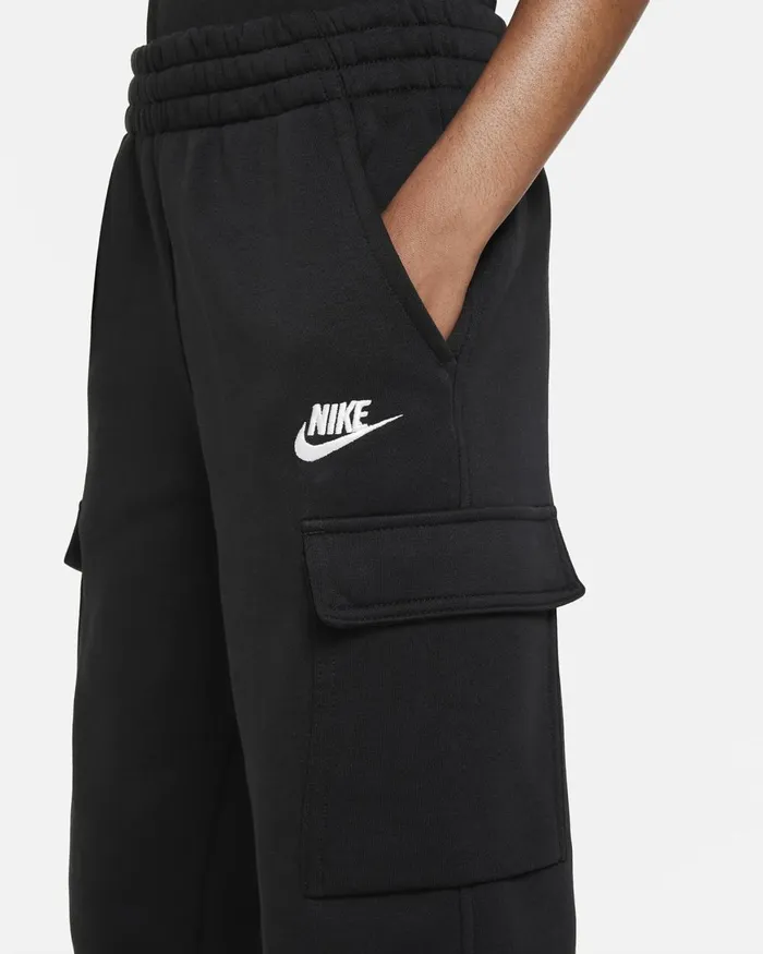 Kids Nike Trousers And Leggings Sportswear Club Fleece Blackblackwhite