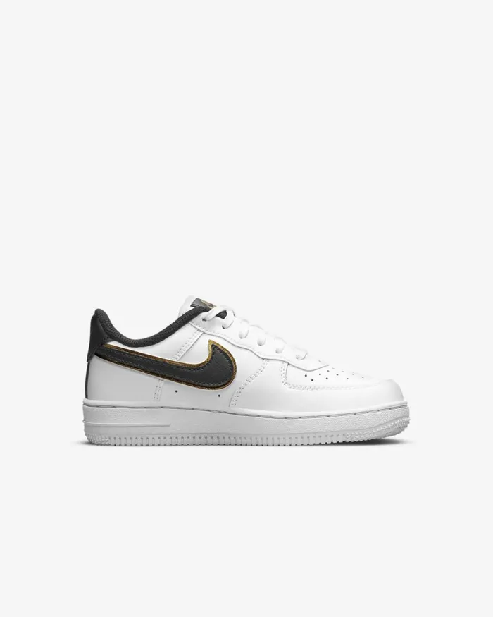 Kids Nike Younger Kids 3 8211 7 Years Force 1 LV8 Whitemetallic Goldwhiteblack
