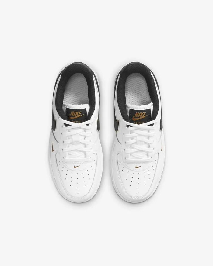 Kids Nike Younger Kids 3 8211 7 Years Force 1 LV8 Whitemetallic Goldwhiteblack