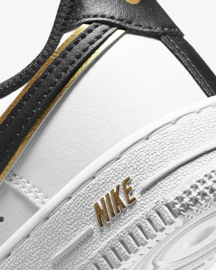 Kids Nike Younger Kids 3 8211 7 Years Force 1 LV8 Whitemetallic Goldwhiteblack
