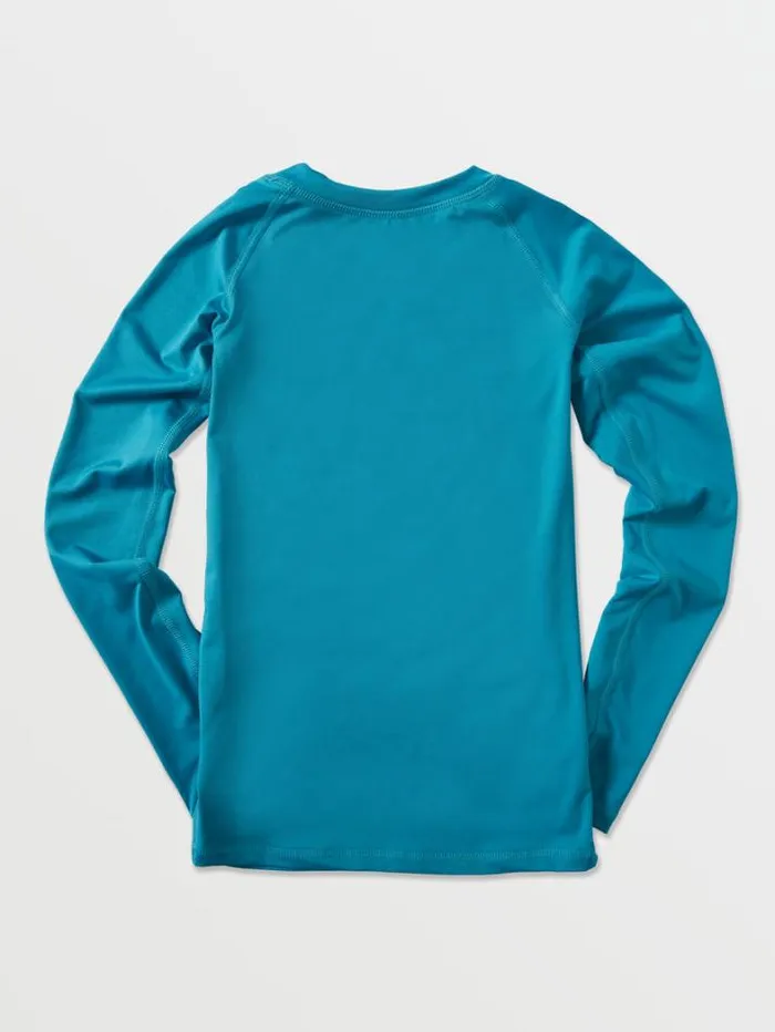 Kids Rashguards Volcom Big Boys Lido Solid Long Sleeve Rashguard 8211 Barrier Reef