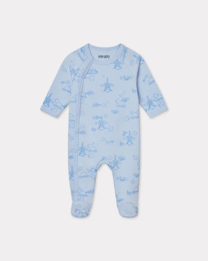 Kids Set Of 2 Cotton Pyjamas Light Blue Kenzo Babies 1 Month 8211 2 Years