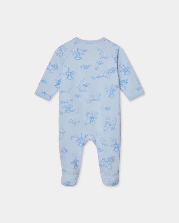 Kids Set Of 2 Cotton Pyjamas Light Blue Kenzo Babies 1 Month 8211 2 Years