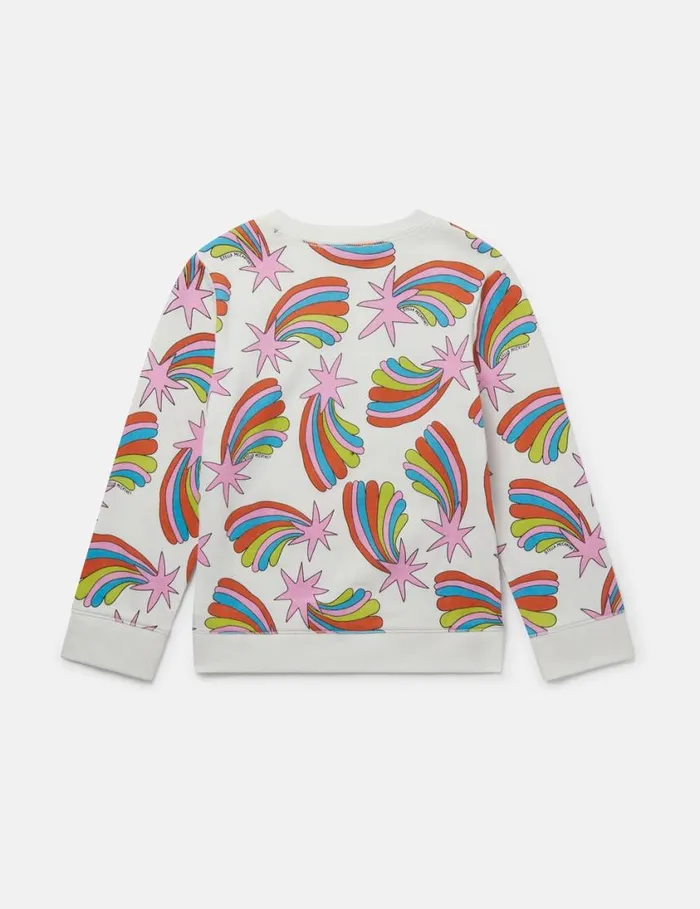Kids Shooting Stars Print Sweatshirt Ivory Multi Stella McCartney Sweaters and Cardigans Kids Shooting Stars Print Sweatshirt Ivory Multi Stella McCartney Sweaters and Cardigans