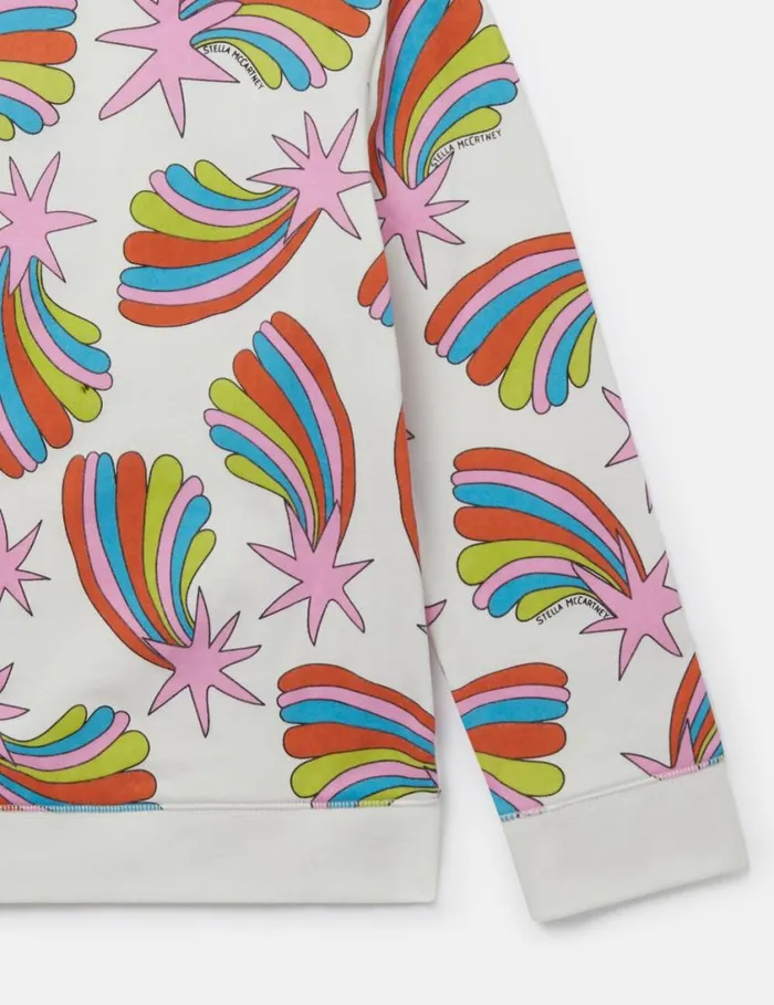 Kids Shooting Stars Print Sweatshirt Ivory Multi Stella McCartney Sweaters and Cardigans Kids Shooting Stars Print Sweatshirt Ivory Multi Stella McCartney Sweaters and Cardigans