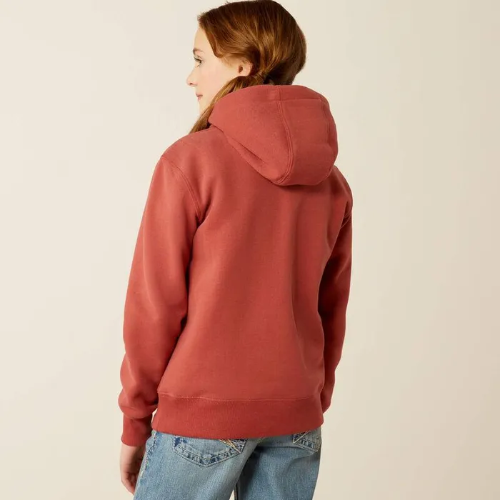 Kids Sweatshirts and Hoodies Ariat Southwest Collections Hoodie Marsala