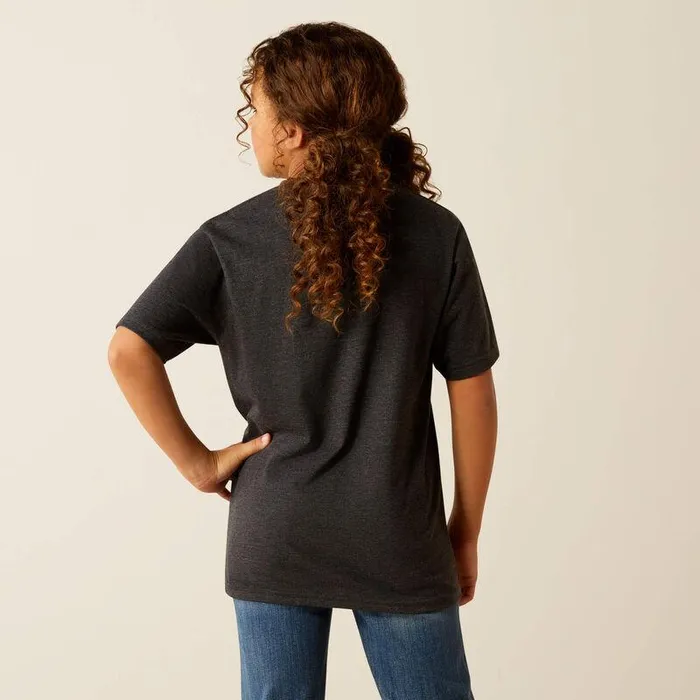 Kids TShirts and Polos Ariat Ariat Postcard SS TShrt Charcoal Heather Kids TShirts and Polos Ariat Ariat Postcard SS TShrt Charcoal Heather