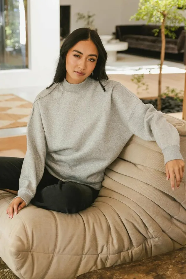 Kienna Sweatshirt In Grey Grey Women Bohme Tops