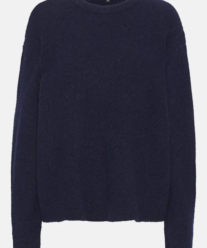 Knit Blouse 8211 Dark Indigo Clothing Ilse Jacobsen Knitwear