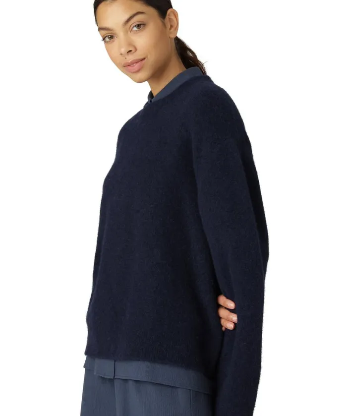 Knit Blouse 8211 Dark Indigo Clothing Ilse Jacobsen Knitwear
