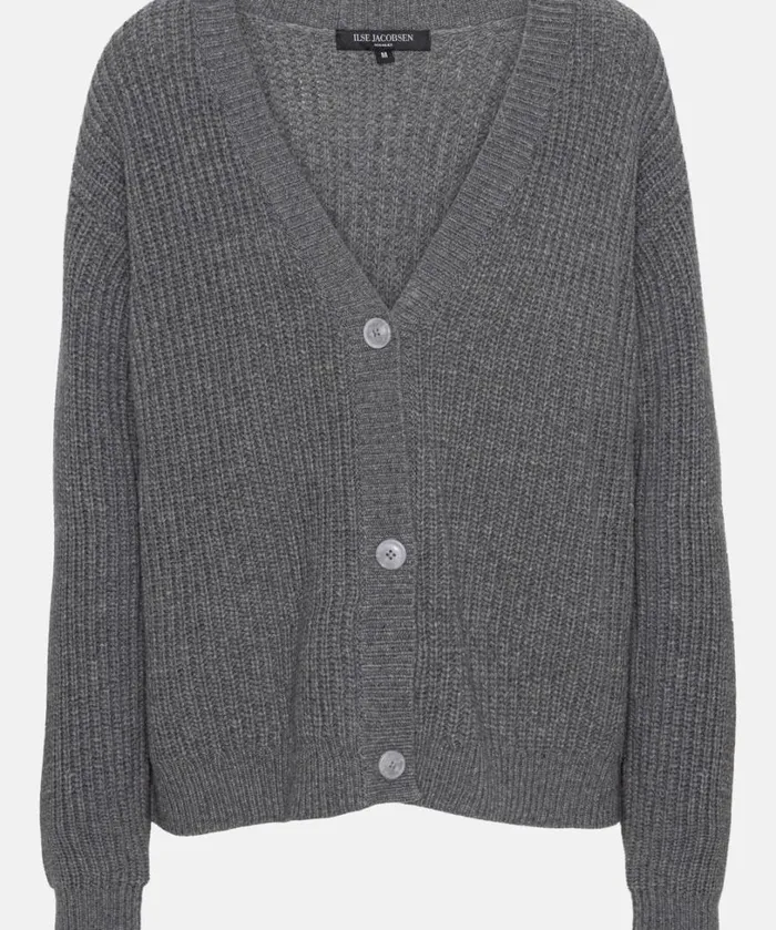 Knit Cardigan 8211 Soft Grey Clothing Ilse Jacobsen Knitwear Knit Cardigan 8211 Soft Grey Clothing Ilse Jacobsen Knitwear