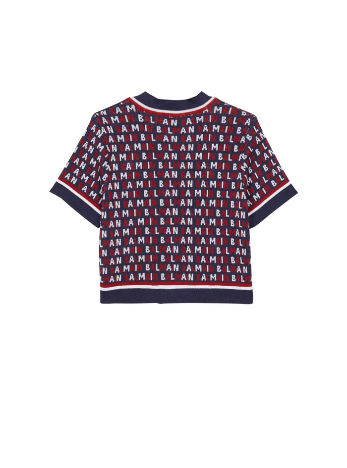 Knit Cardigan Navy Kids Balmain