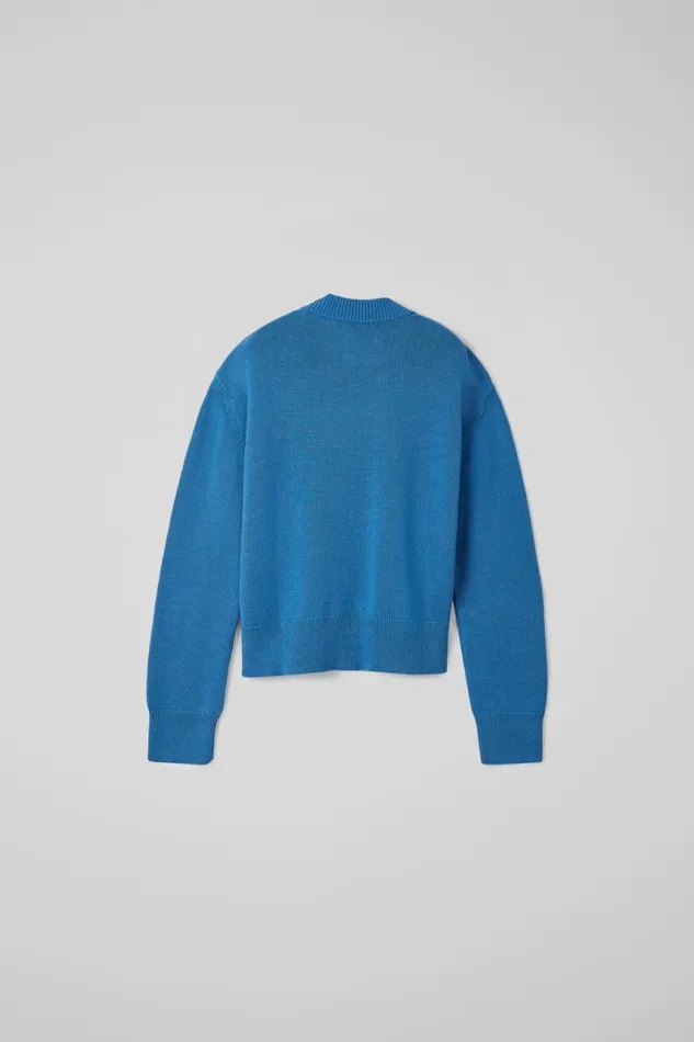 Knit Men Camper Melange Knit Sweater Blue Melange Knit Sweater