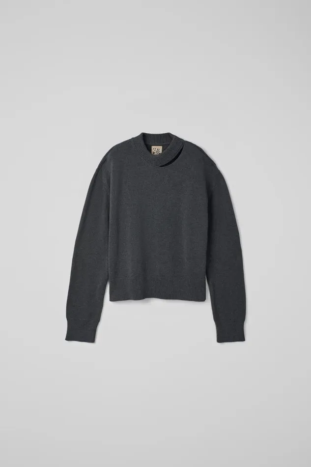 Knit Men Camper Melange Knit Sweater Gray Melange Knit Sweater