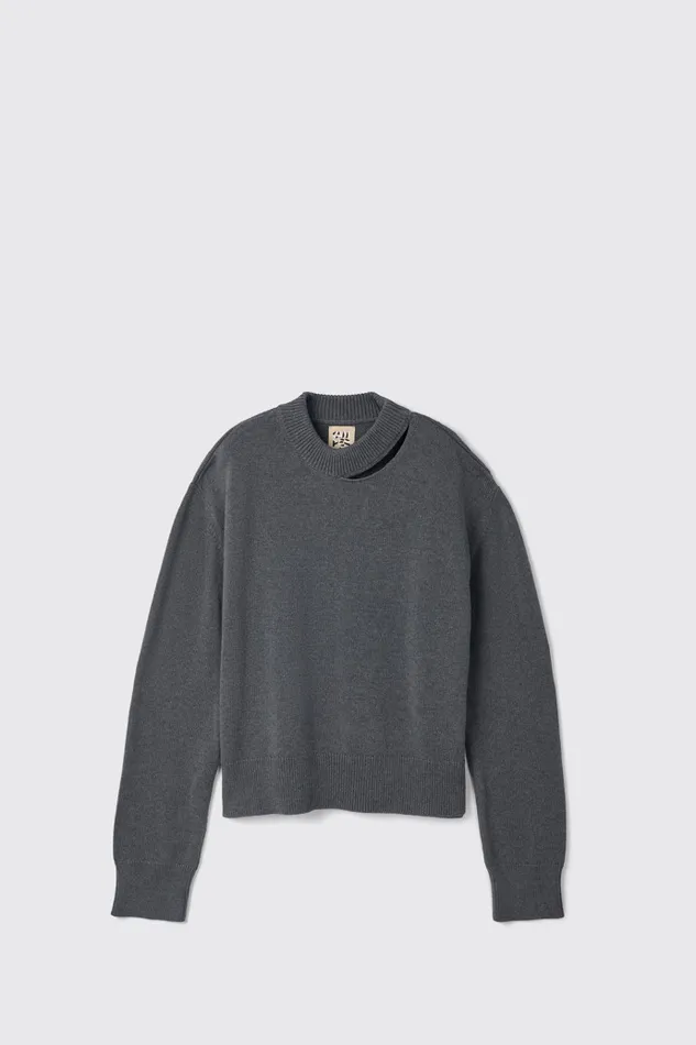 Knit Men Camper Melange Knit Sweater Gray Melange Knit Sweater