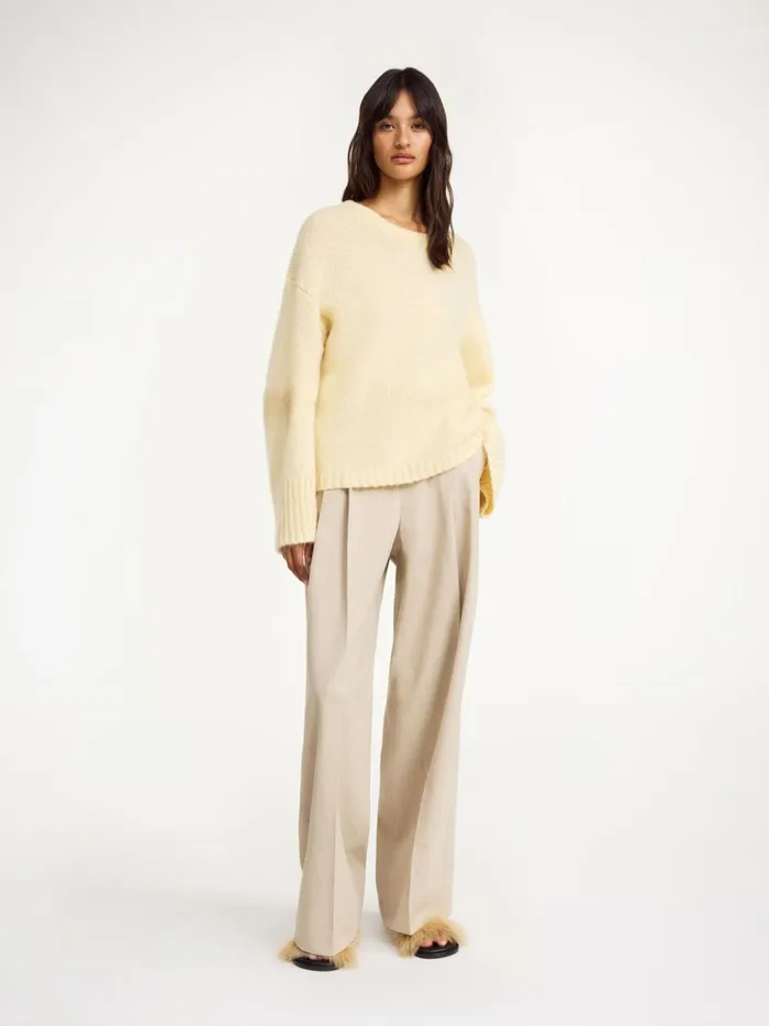 Knitwear Women By Malene Birger Cierra Sweater Sea Mist