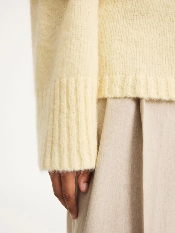 Knitwear Women By Malene Birger Cierra Sweater Sea Mist Knitwear Women By Malene Birger Cierra Sweater Sea Mist
