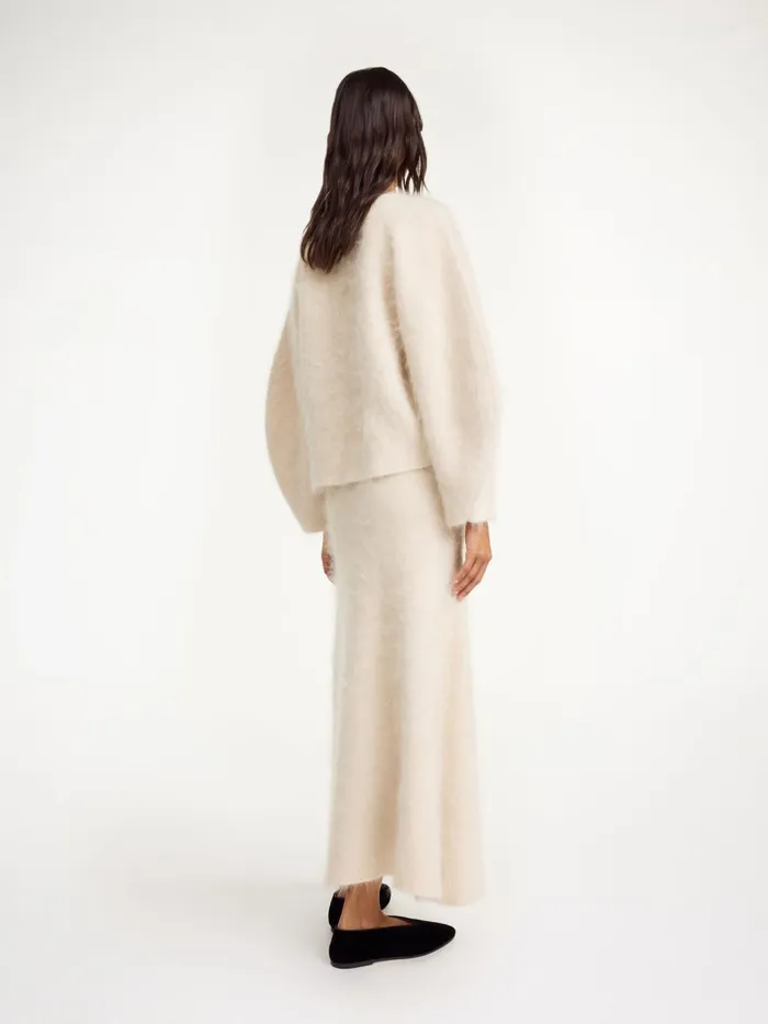 Knitwear Women By Malene Birger Milea Sweater Oyster Gray Knitwear Women By Malene Birger Milea Sweater Oyster Gray