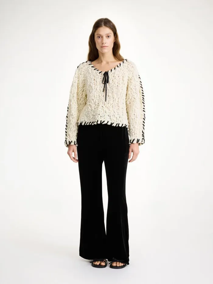 Knitwear Women By Malene Birger Milea Sweater Soft White
