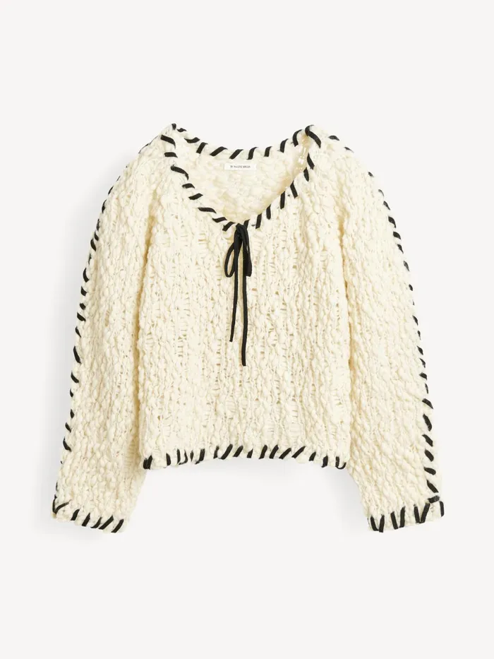 Knitwear Women By Malene Birger Milea Sweater Soft White Knitwear Women By Malene Birger Milea Sweater Soft White