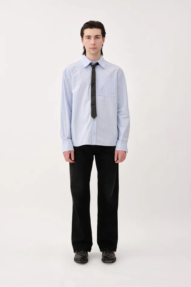 Knox Stripe Blue Tripe Men Shirts Wonhundred