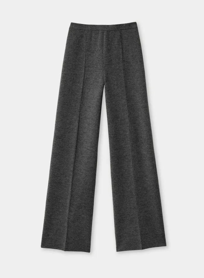 Lafayette 148 New York Cashmere Double Knit Pant Black Ready To Wear Pants and Shorts