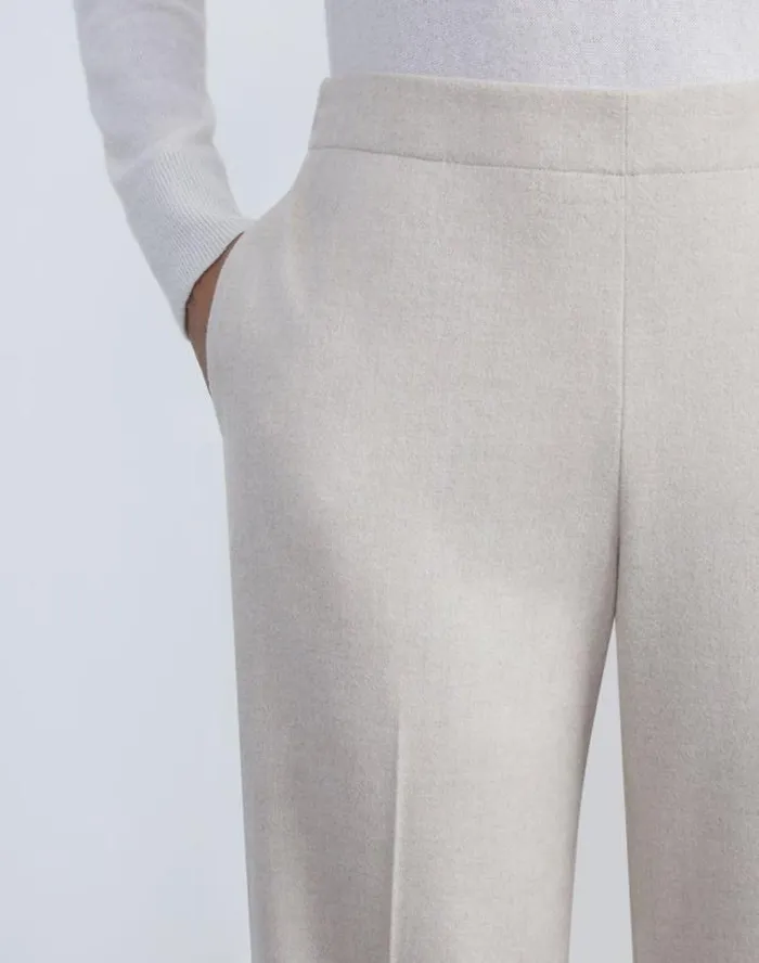 Lafayette 148 New York CashmereWool Mlange Relaxed Jogger Pant Oatmeal Melange Ready To Wear Pants and Shorts