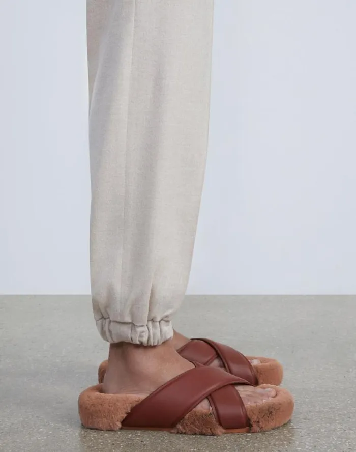 Lafayette 148 New York CashmereWool Mlange Relaxed Jogger Pant Oatmeal Melange Ready To Wear Pants and Shorts