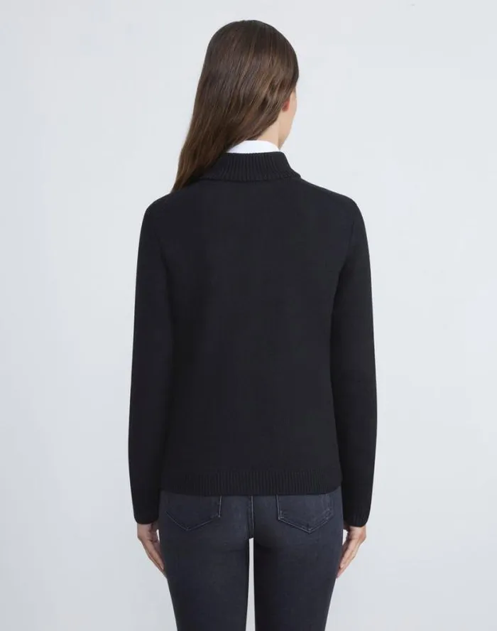 Lafayette 148 New York CottonSilk Tape Knit Bomber Cloud Ready To Wear Sweaters and Knits
