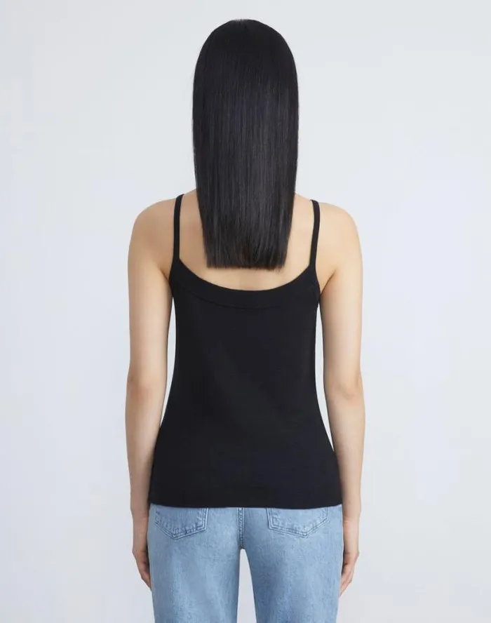 Lafayette 148 New York Fine Gauge Cashmere Camisole Black Ready To Wear Sweaters and Knits