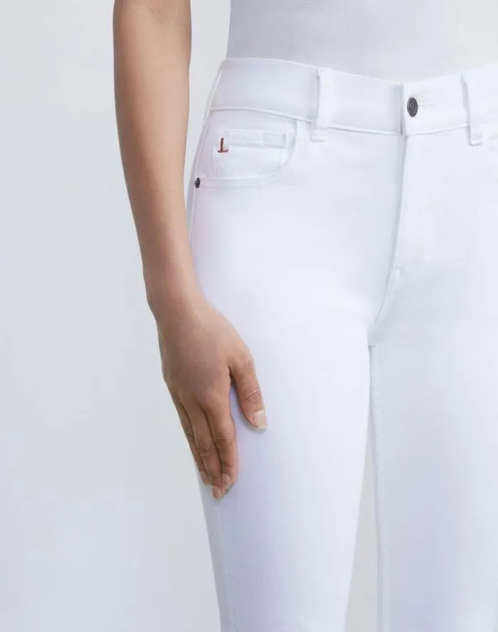 Lafayette 148 New York L148 Denim Reeve Straight Jean Washed Plaster Ready To Wear Pants and Shorts