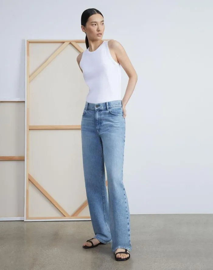 Lafayette 148 New York L148 Denim York Jean Stonewash Blue Ready To Wear Pants and Shorts