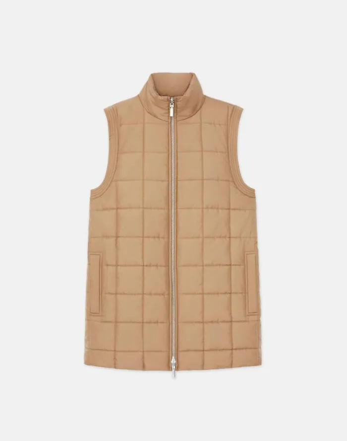 Lafayette 148 New York Recycled Poly Quilted Reversible Puffer Vest Black Ready To Wear Jackets and Blazers