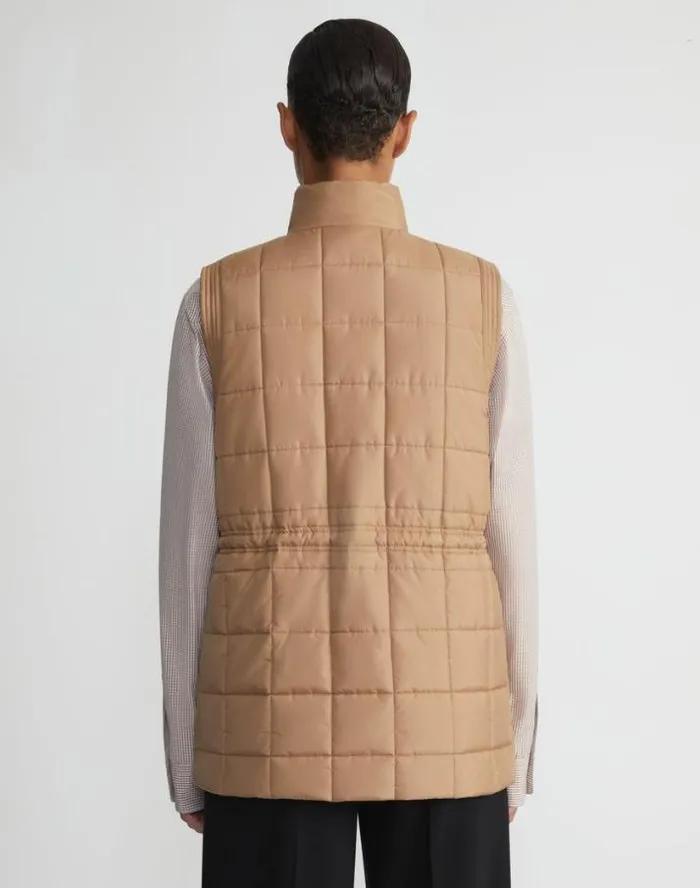 Lafayette 148 New York Recycled Poly Quilted Reversible Puffer Vest Black Ready To Wear Jackets and Blazers