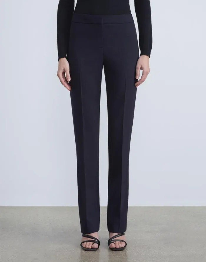 Lafayette 148 New York Responsible Wool Double Face Barrow Pant Black Ready To Wear Pants and Shorts