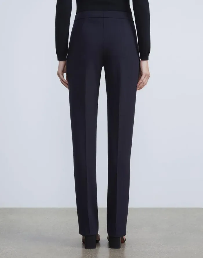 Lafayette 148 New York Responsible Wool Double Face Barrow Pant Black Ready To Wear Pants and Shorts