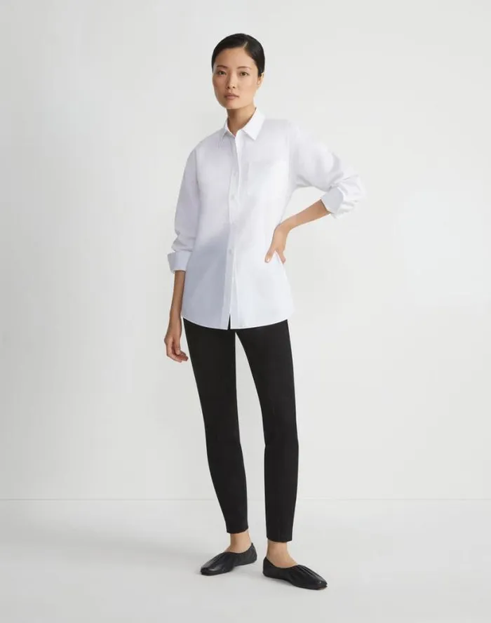 Lafayette 148 New York Stretch Suede Leonard Legging Black Ready To Wear Pants and Shorts