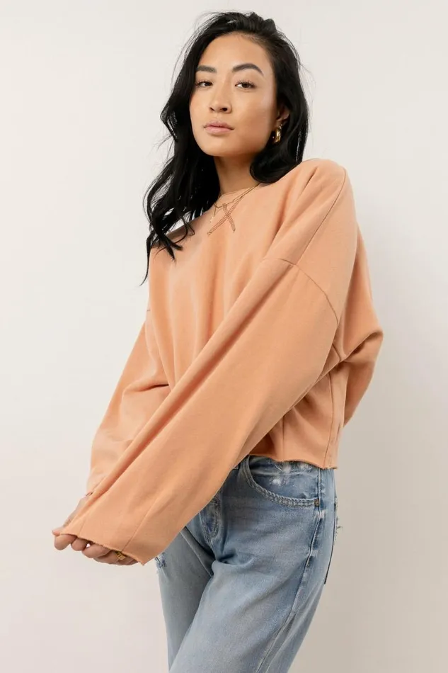 Laurent Cropped Sweater 8211 FINAL SALE Cream Women Bohme Tees and Tanks