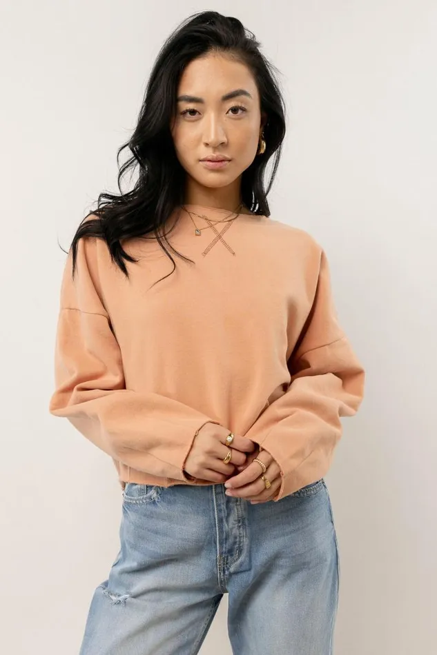 Laurent Cropped Sweater 8211 FINAL SALE Cream Women Bohme Tees and Tanks