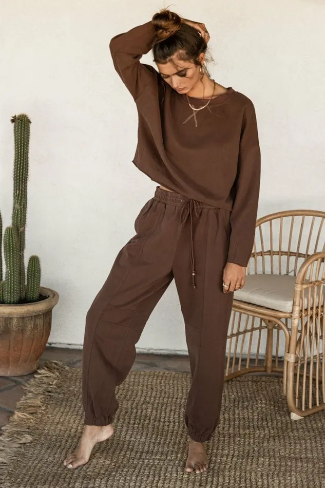 Laurent Cropped Sweater 8211 FINAL SALE Cream Women Bohme Tees and Tanks
