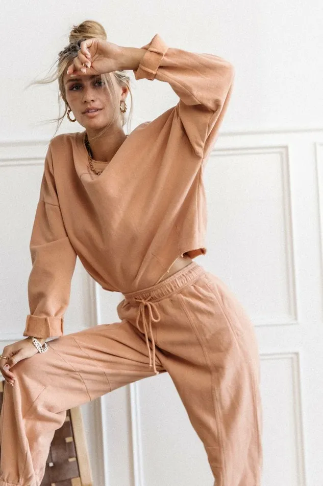 Laurent Cropped Sweater 8211 FINAL SALE Cream Women Bohme Tees and Tanks