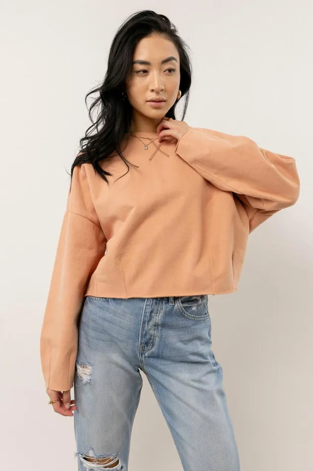 Laurent Cropped Sweater 8211 FINAL SALE Cream Women Bohme Tees and Tanks