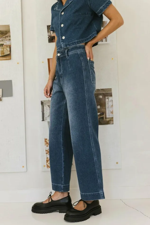 Lea Wide Leg Jeans Medium Wash Women Bohme Denim