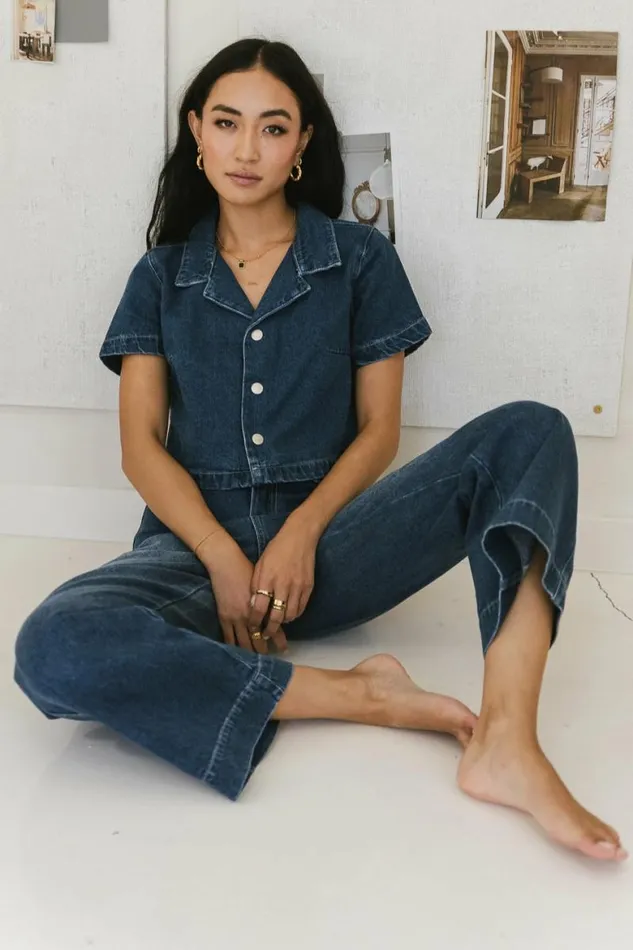 Lea Wide Leg Jeans Medium Wash Women Bohme Denim