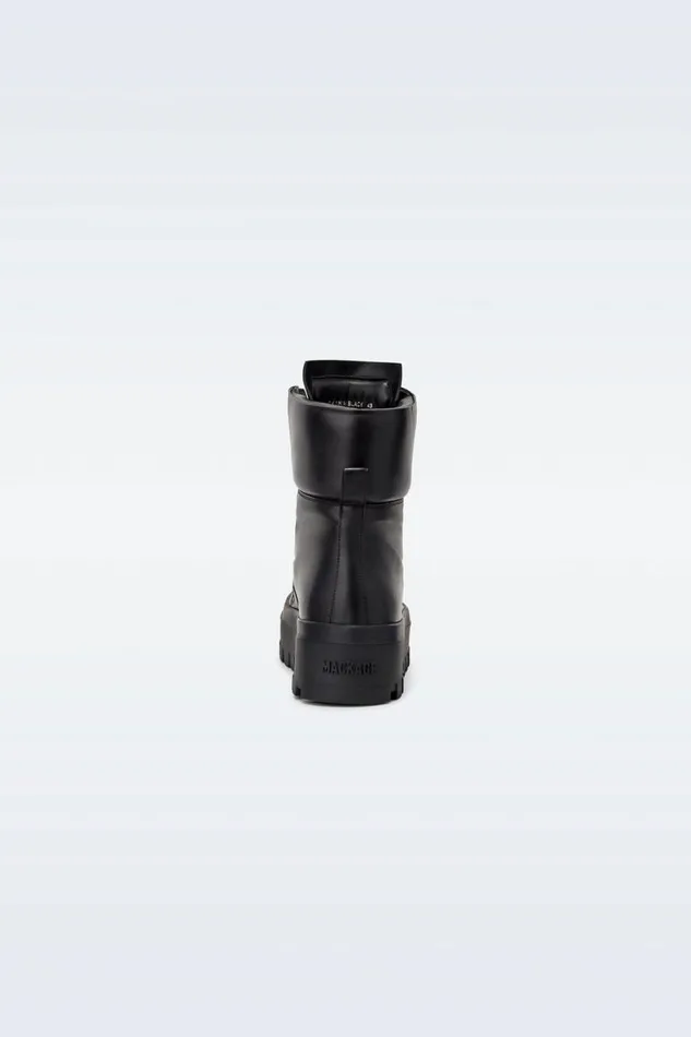 Leather Lined Boots Women Mackage EKONW Leather Midcalf Laceup Boots Black