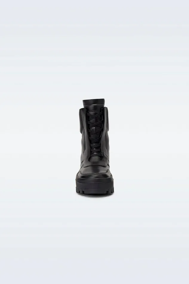 Leather Lined Boots Women Mackage EKONW Leather Midcalf Laceup Boots Black